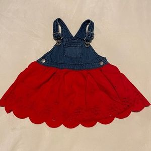 Gymboree overall dress size 6-12 months- worn once
